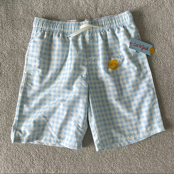 Cat & Jack Other - Men’s Cat & Jack swim trunks. Brand new w/tags. Blue and off white. Size XL (16)